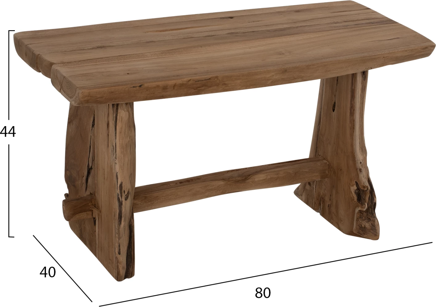 Stol FH9347 dru tik ngjyrë natyrale 80x40x45