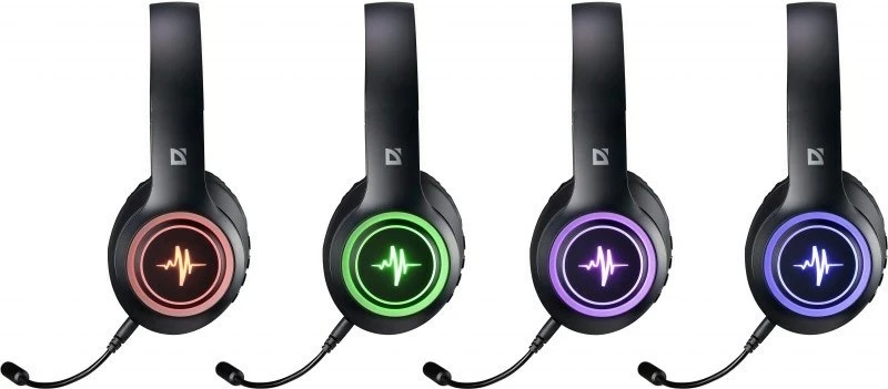 Kufje Defender Bluetooth Freemotion B571, LED, Të zeza