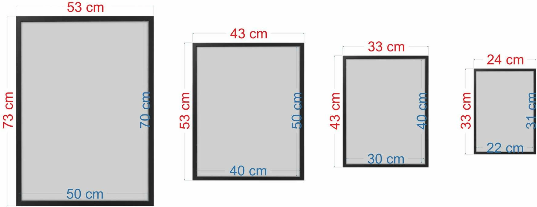 Piktura dekorative me kornizë MDF (2 copë), Wallity, Mp2-00118, 40x50cm