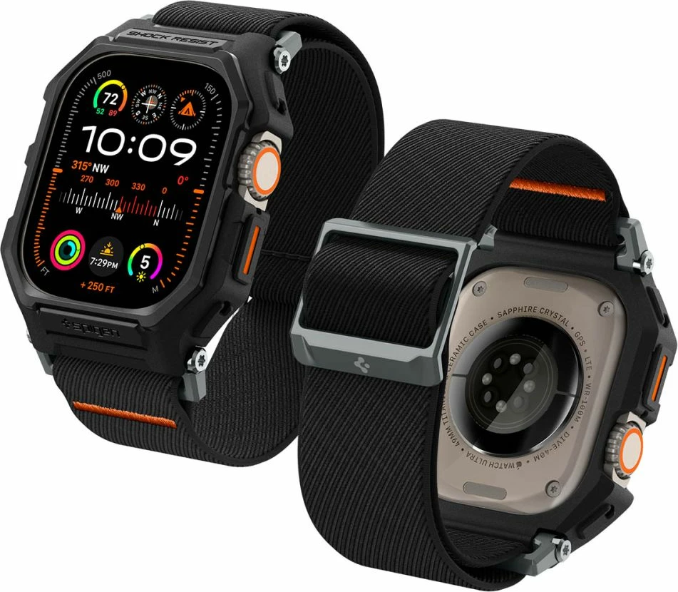 Mbështjellës Spigen Lite Fit Pro me rrip për Apple Watch Ultra 1/2 (49mm), Matte Black