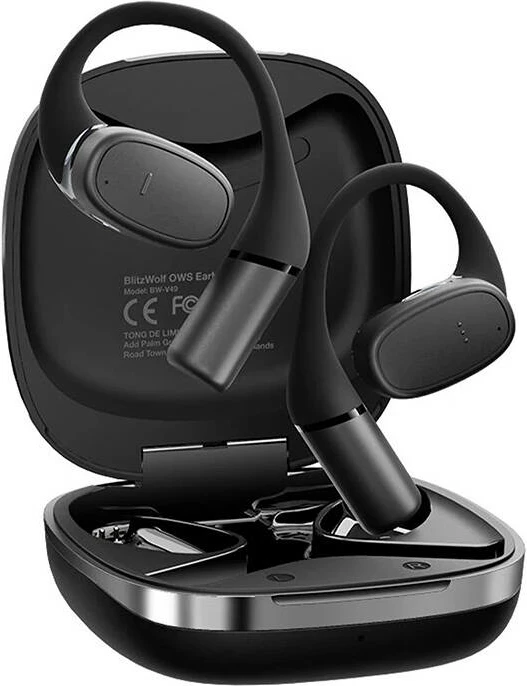 Kufje wireless BlitzWolf BW-V49, me mikrofon, ANC, Bluetooth 5.3, IP54, të zeza