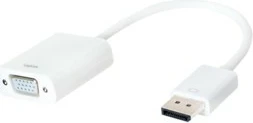 Adapter DisplayPort në VGA LogiLink, 15cm, i bardhë