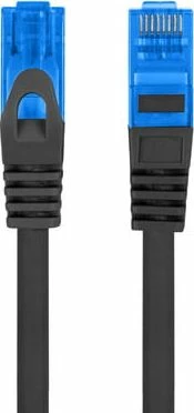 Kabllo rrjeti Lanberg Patchcord Cat.6A S/FTP LSZH 0.5 m RJ-45–RJ-45, e zezë