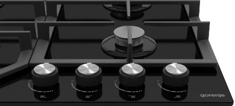 Sobë me gaz Gorenje GT641KB, 4 zona, xham, e zezë