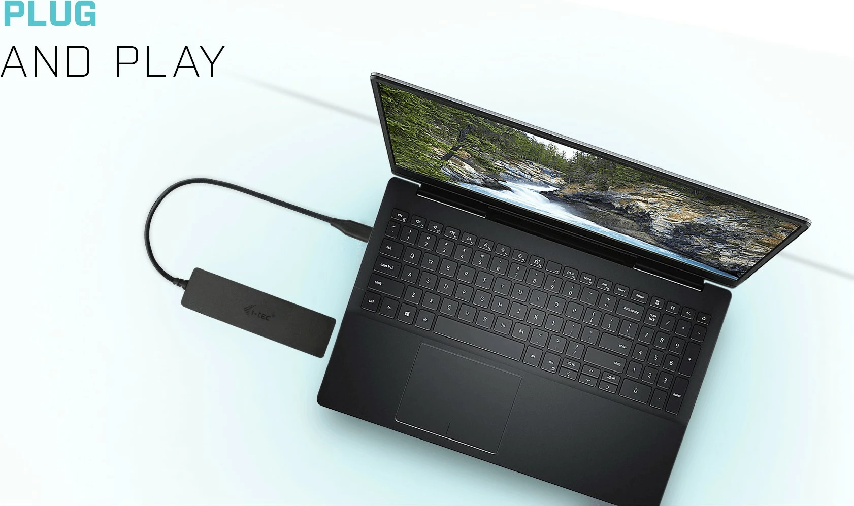 HUB USB-C I-Tec Advance, 4 porta, 5000 Mbit/s, e zezë