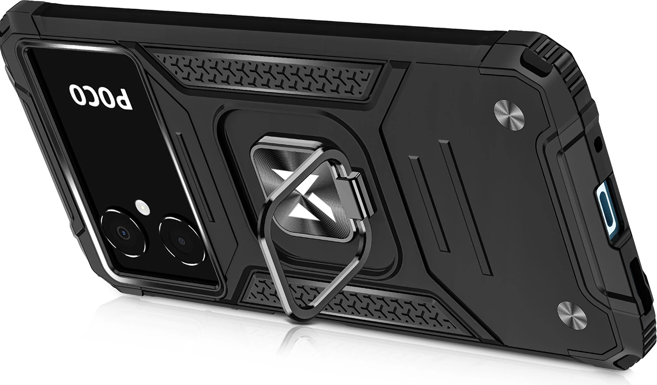 Mbështjellës Wozinsky Ring Armor për Samsung Galaxy A03, me mbajtëse unazë, e zezë