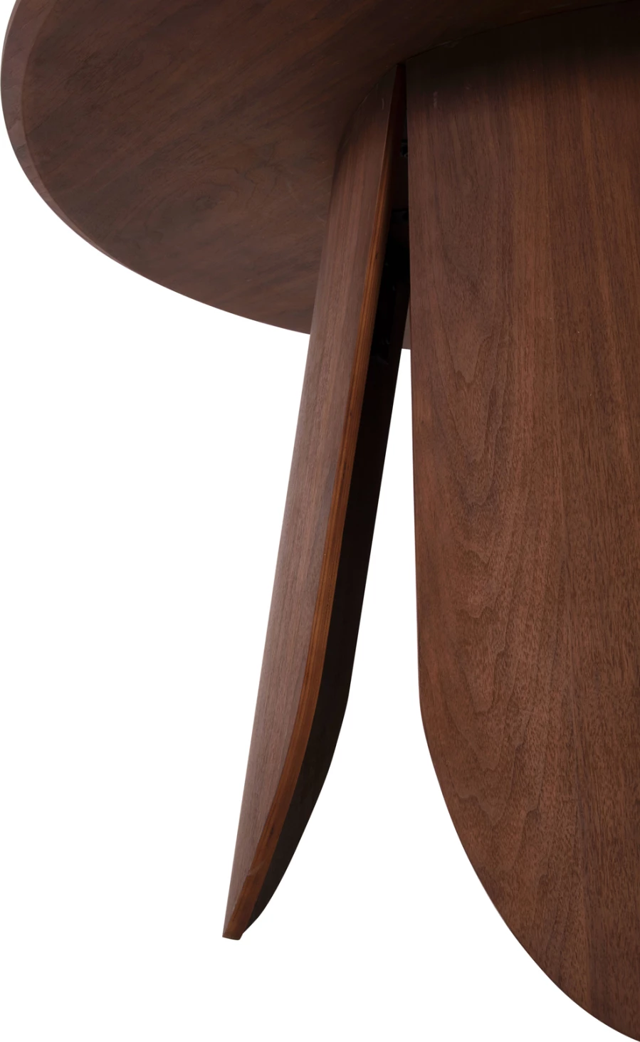 Tavolinë e rrumbullakët për ngrënie, DENTY, MDF me furnir lisi, ngjyrë arre, Φ120x75H cm