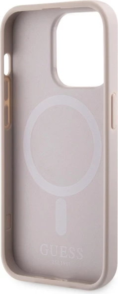 Mbështjellës Guess GCube Stripes MagSafe për iPhone 14 Pro 6.1", Rozë