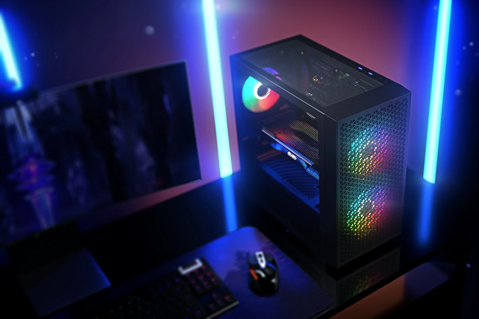 Kasë LOGIC DART PRO ARGB MINI USB-C, e zezë