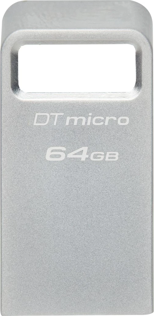 USB flash Kingston DataTraveler Micro 64GB, USB 3.2, Metal, Argjend