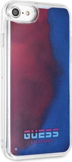Mbështjellës Guess California Glow in the dark për iPhone 7/8/SE 2020, Kuq