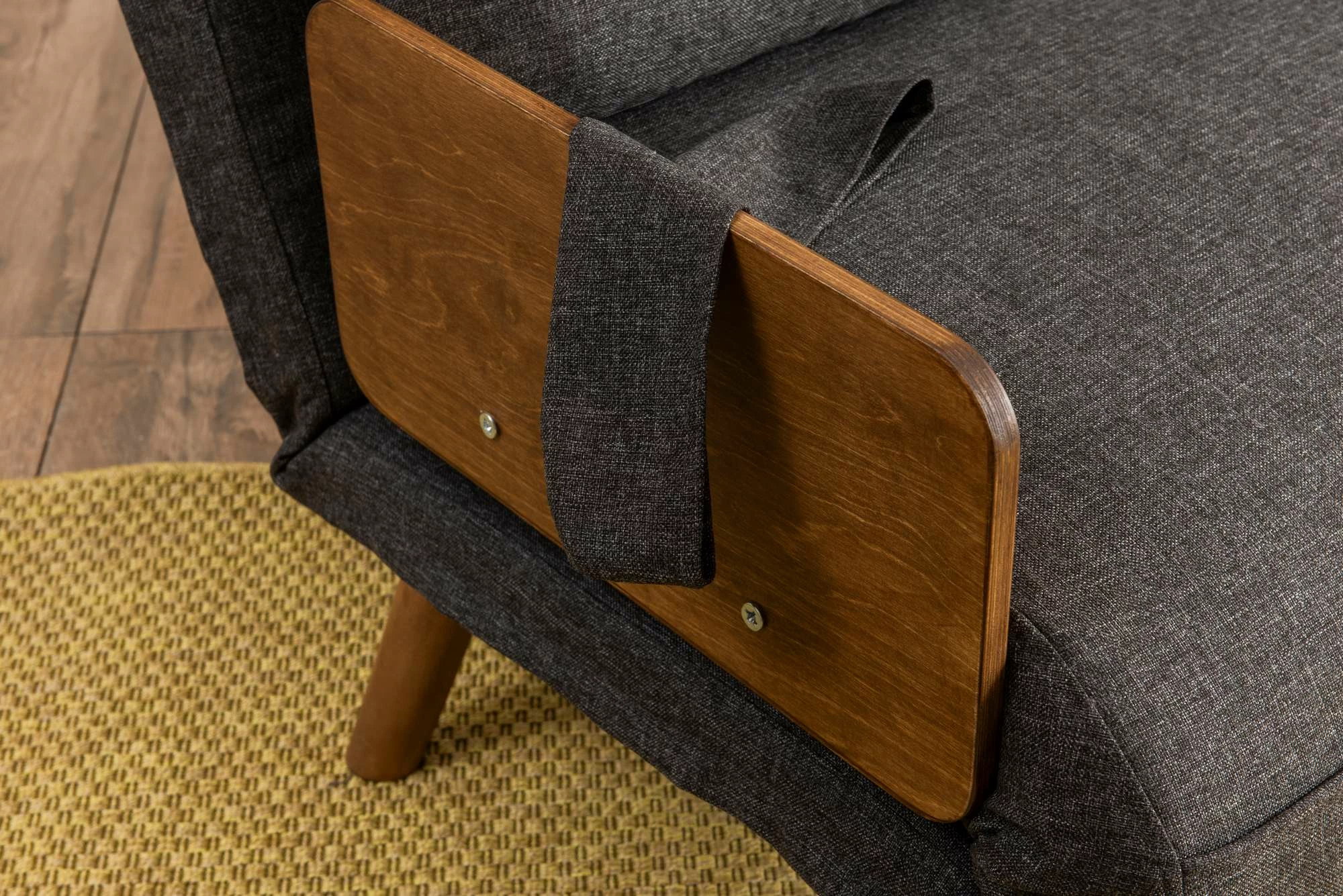 Divan-krevat dy vendesh, Cosmo, ngjyrë gri e errët