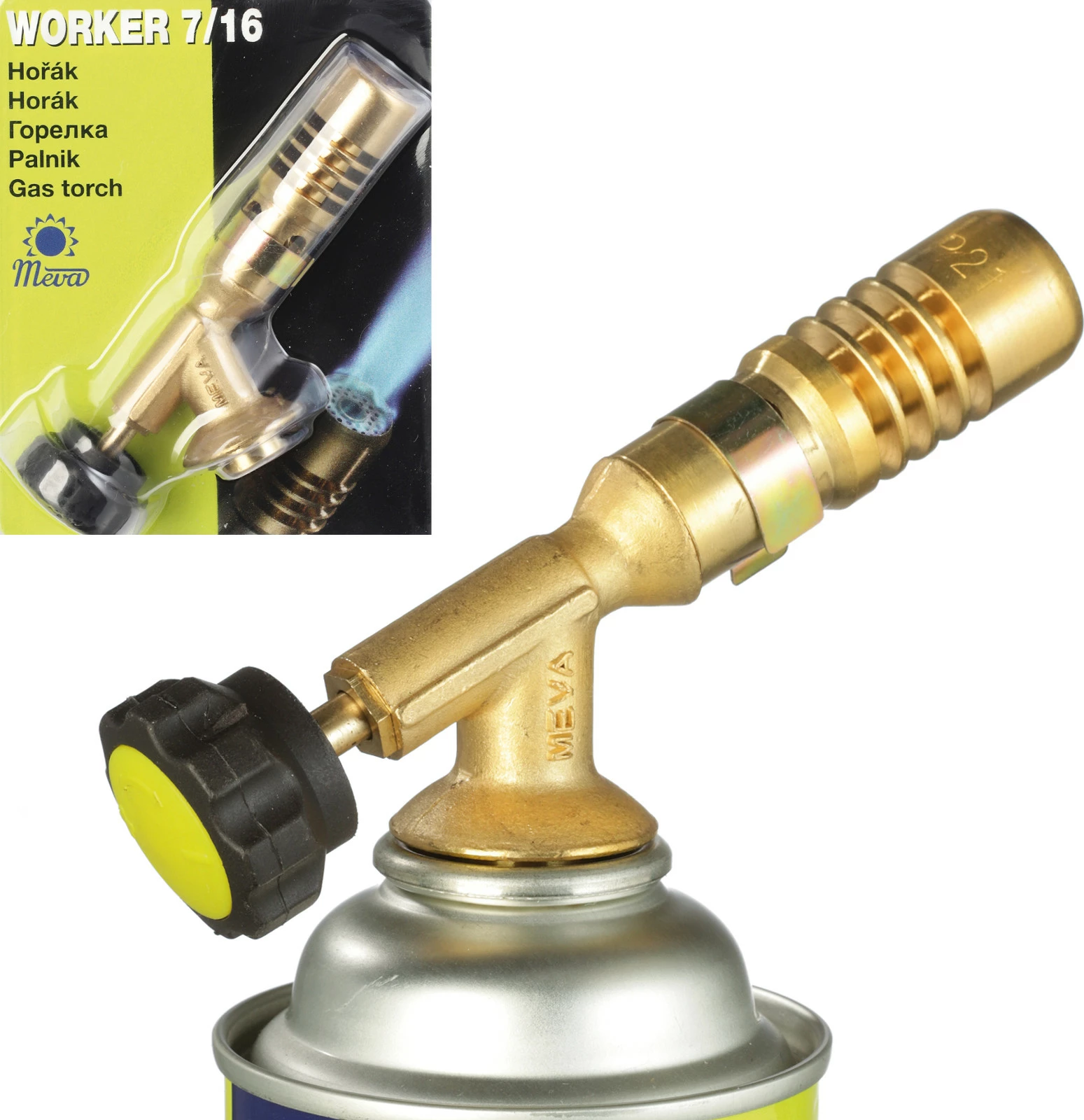 Djegës gazi Meva WORKER, 1.8kW, valvul 7/16"