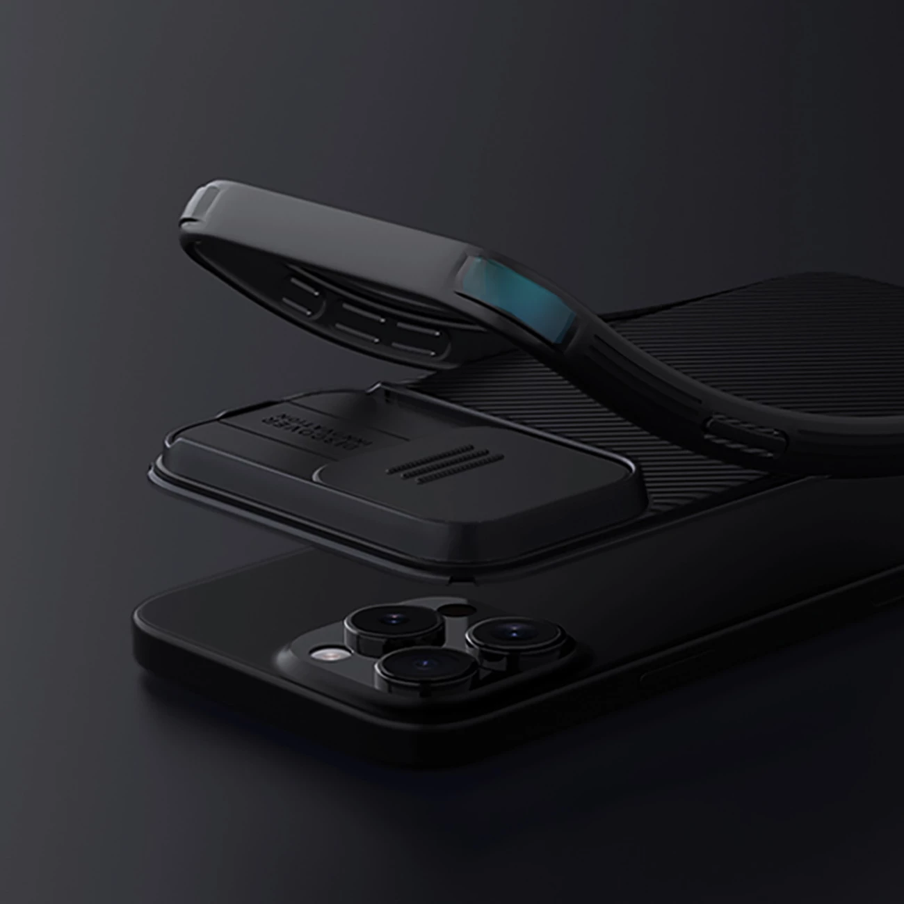 Mbështjellës Nillkin CamShield Pro Magnetic për iPhone 16 Pro Max, i zi