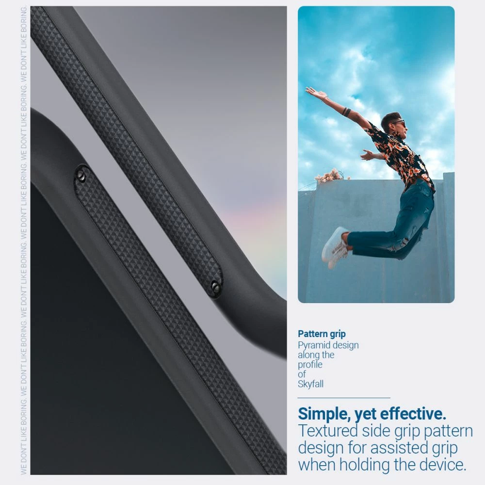 Mbështjellës Spigen Caseology Skyfall për iPhone 14 Plus, Slim, transparent, MIL-STD 810G, mat e zezë, 1 copë
