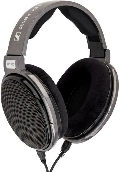 Kufje me kabllo Sennheiser HD 650, kabllo 3 m, zezë/gri