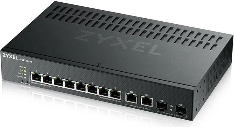 Switch Zyxel GS2220-10-EU0101F, Managed, L2, Gigabit Ethernet (10/100/1000), Rack mounting