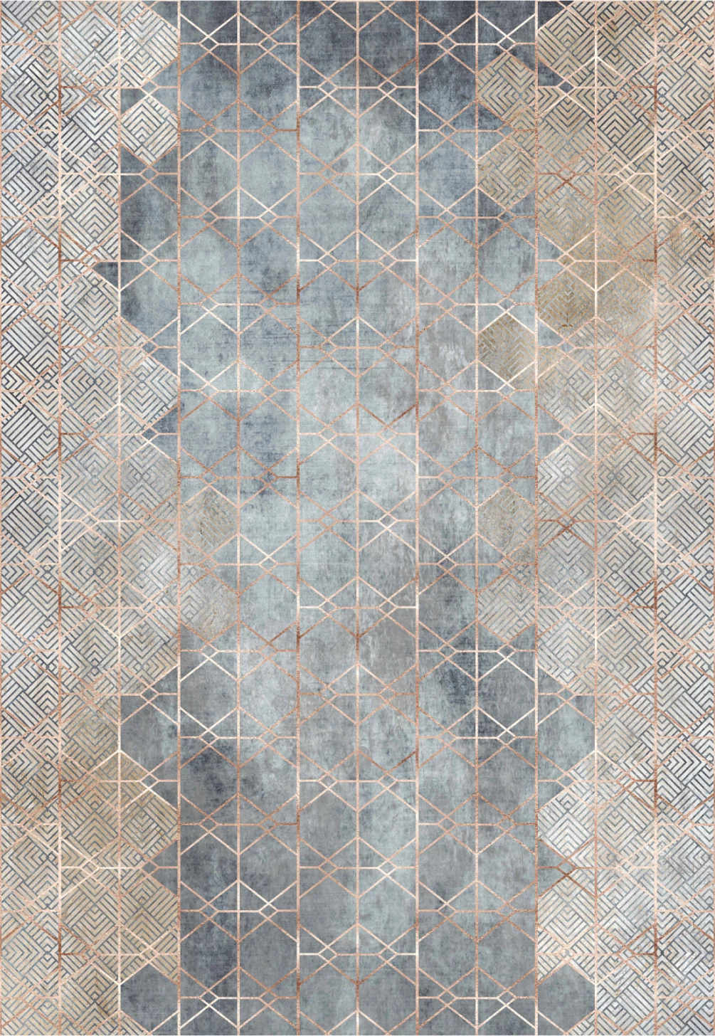 JOSIANE, tepih dyngjyrësh me qeliza, FH7675.16, 160X230cm, me franja