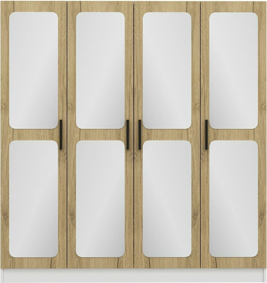 Dollap rrobash Skye Decor, ngjyrë arre dhe e bardhë, Kale - 2712