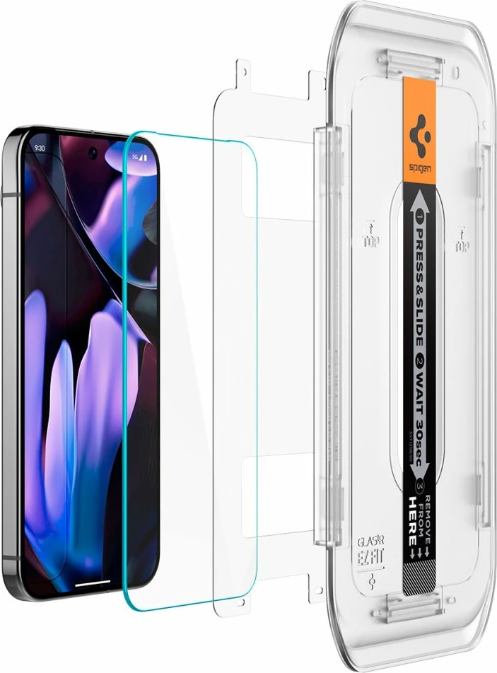 Xham i temperuar Spigen Glas.tR EZ Fit për Google Pixel 9 / 9 Pro, 2 copë