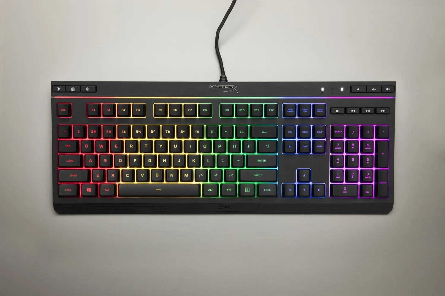 Tastierë HyperX Alloy Core RGB, QWERTY US English, e zezë