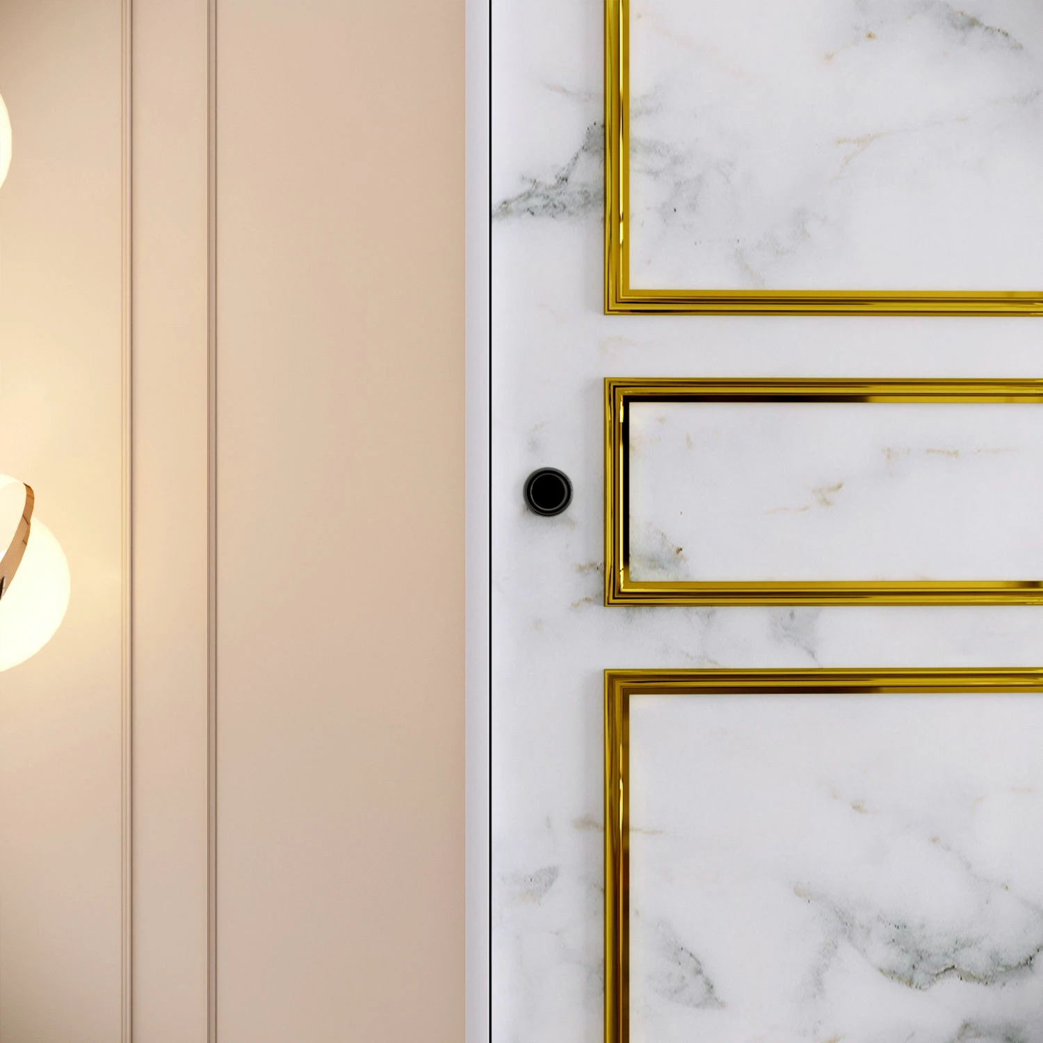 Dollap Hanah Home, Martin 120, bardhë, zi, ari