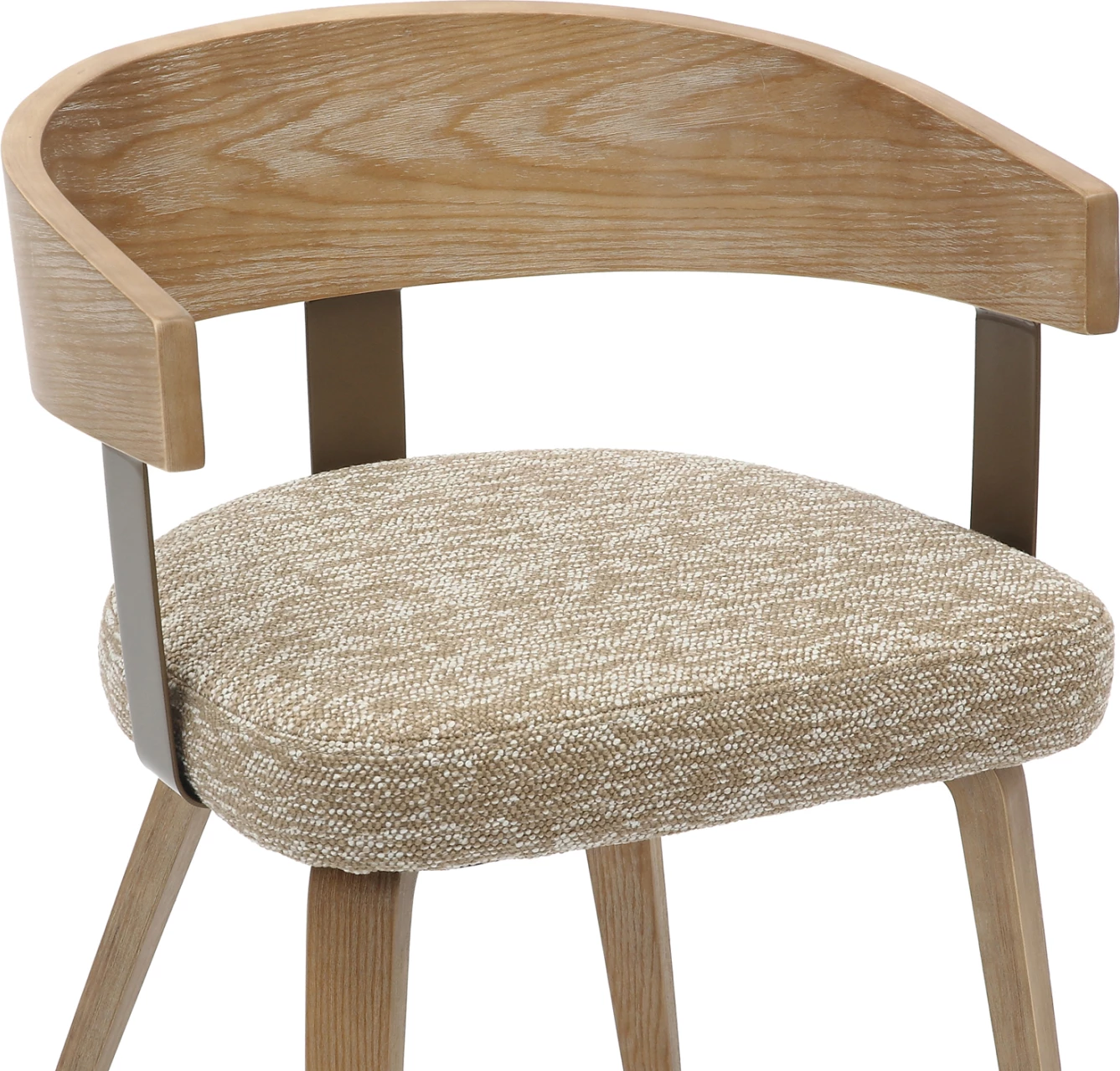 Karrige për ngrënie GALLEY FH9981.01, kornizë dhe këmbë prej druri, pëlhurë bezhë, 55,5x53,5x70H cm, set prej 2 copë