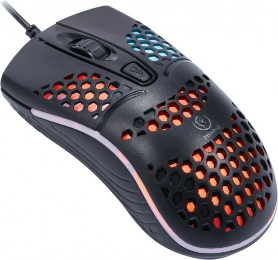 Maus gaming Rebeltec GHOST me tela, 3200 DPI, i zi