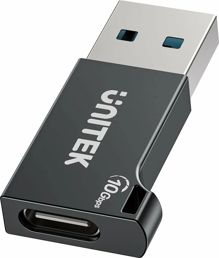 Adapter USB-A në USB-C Unitek A1049ABK01 10Gbps USB 3.2 Gen 2, i zi