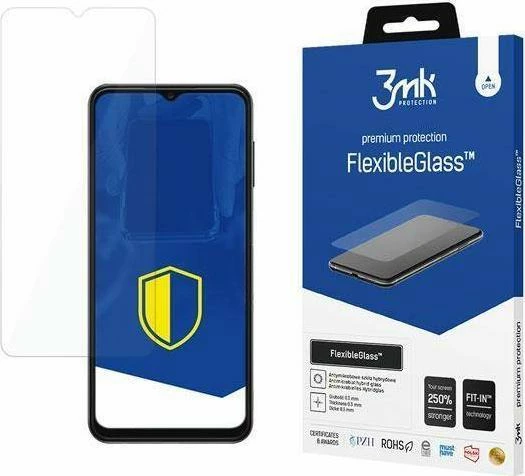 Xham mbrojtës ekrani 3MK FlexibleGlass për Samsung Galaxy A13 4G A135, 7H, ultra i hollë, antibakterial