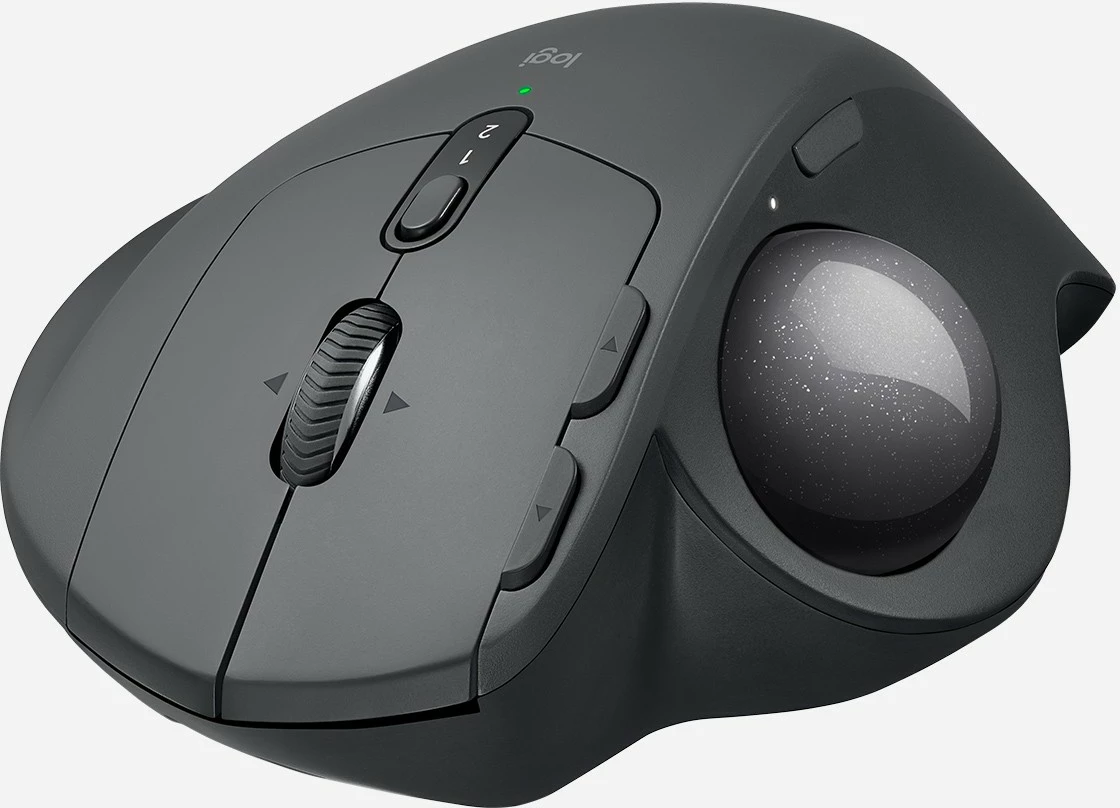 Maus Logitech MX Ergo, Djathtas, Trackball, RF Wireless + Bluetooth, 440 DPI, Grafit
