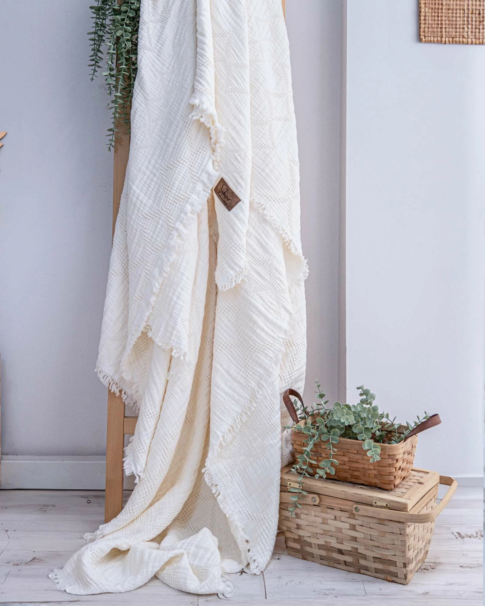 Mbulesë dyshe për shtrat, krem, L'essentiel, Oscar