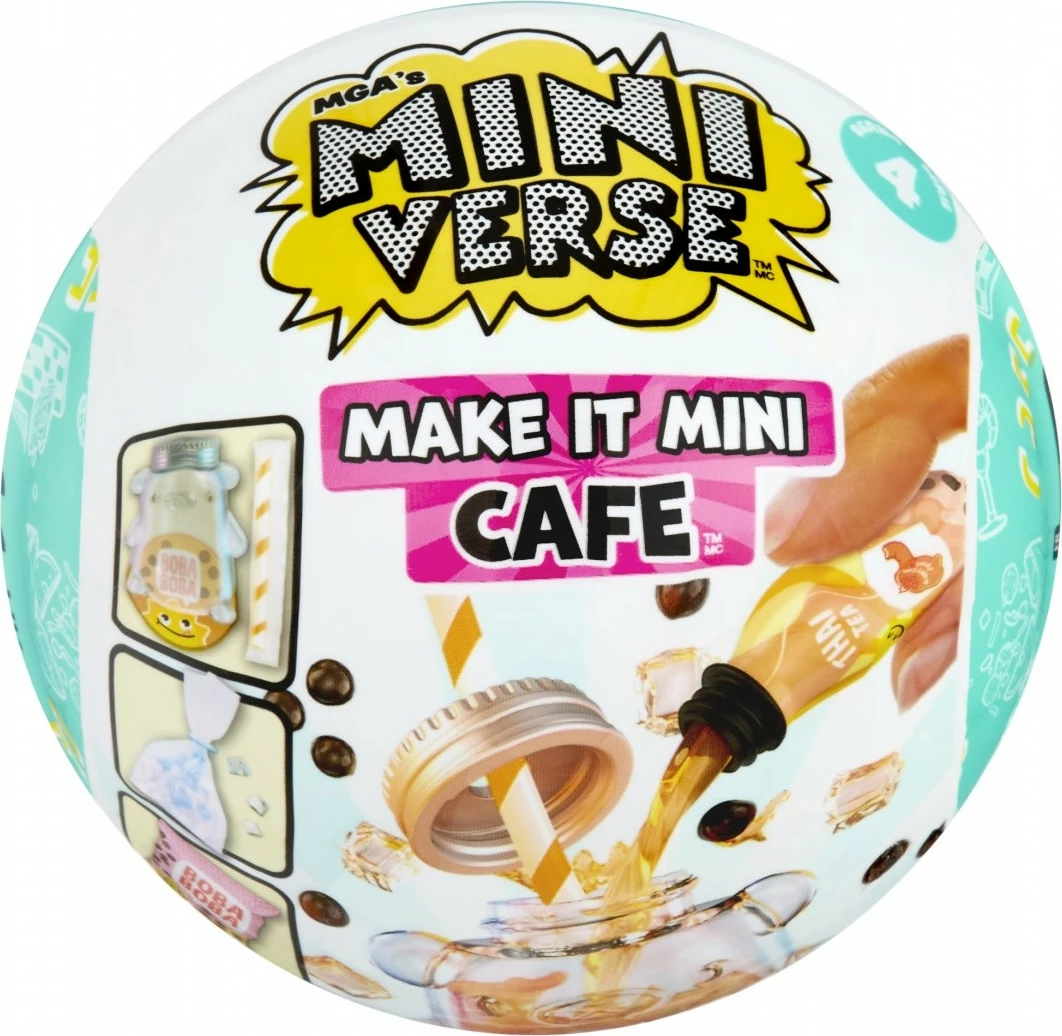 Set figurina MGA Miniverse Make It Mini Foods: Cafe, plastikë, 1 copë