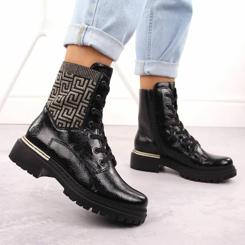 Çizme për femra Rieker, të zeza