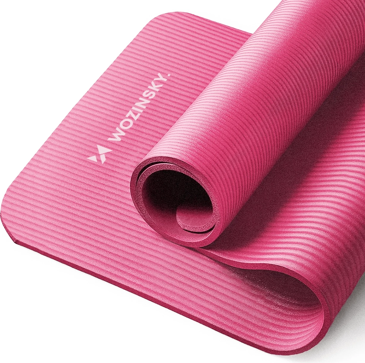 tapet ushtrimesh për yoga/fitness, Wozinsky, WNSP-PINK, 181x63x1 cm, shkumë NBR, antirrëshqitës, 900 g, rozë, me rrip dhe qese