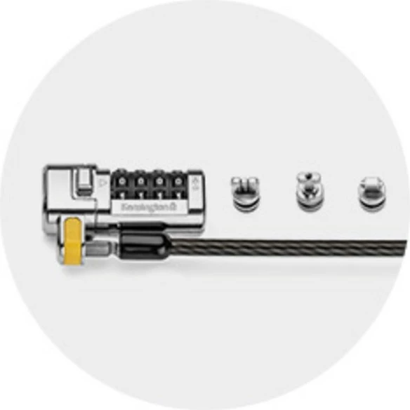 Kensington ClickSafe 3-in-1 Kombinim, 1.8 m, e zezë, metalike