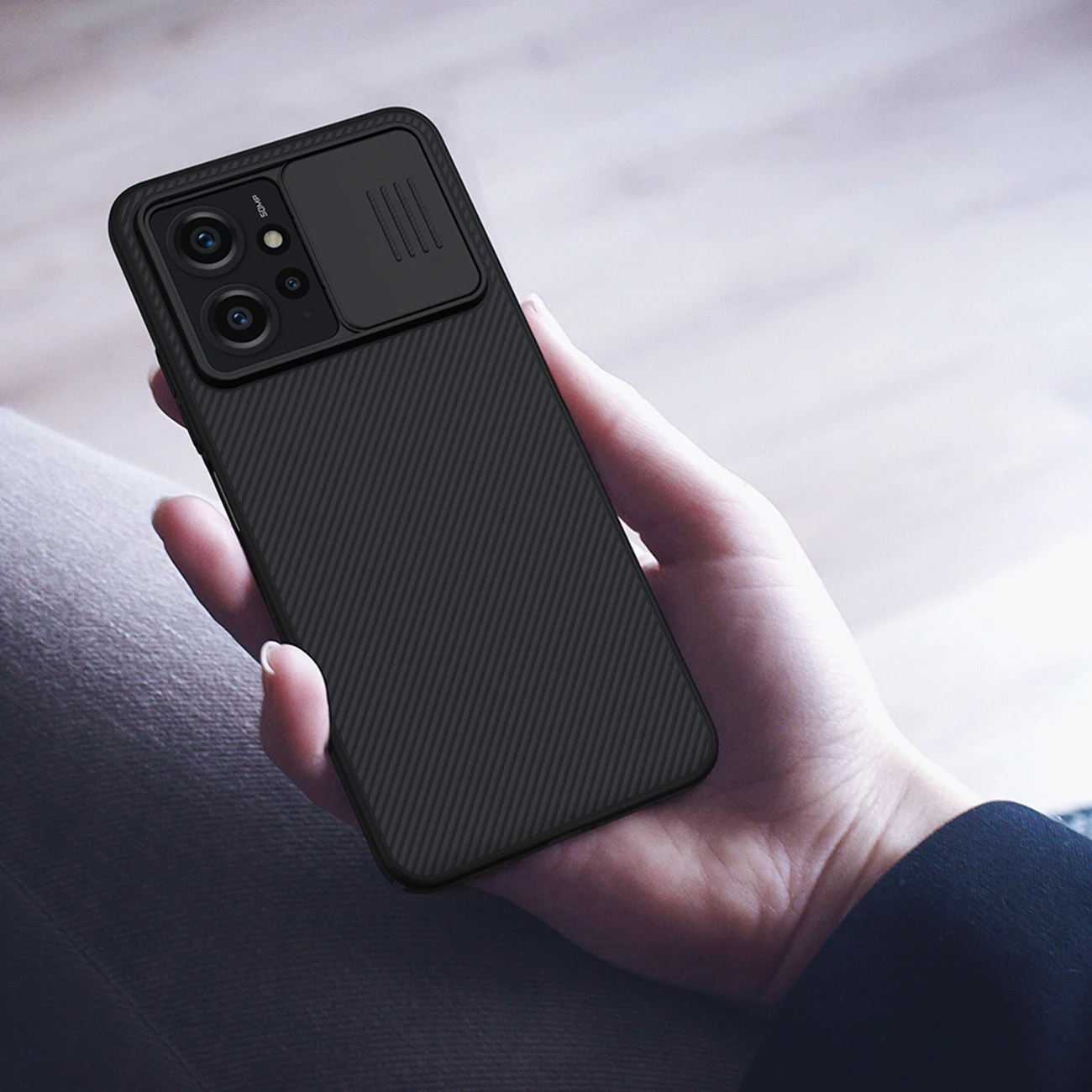 Mbështjellës Nillkin CamShield Case për Xiaomi Redmi Note 12, i zi