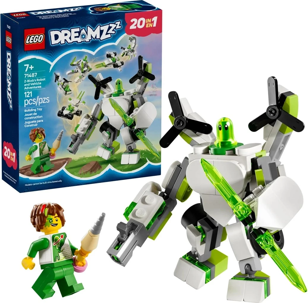 Set LEGO DREAMZZZ 71487 Z-Blob Robot dhe Aventurat e Automjeteve