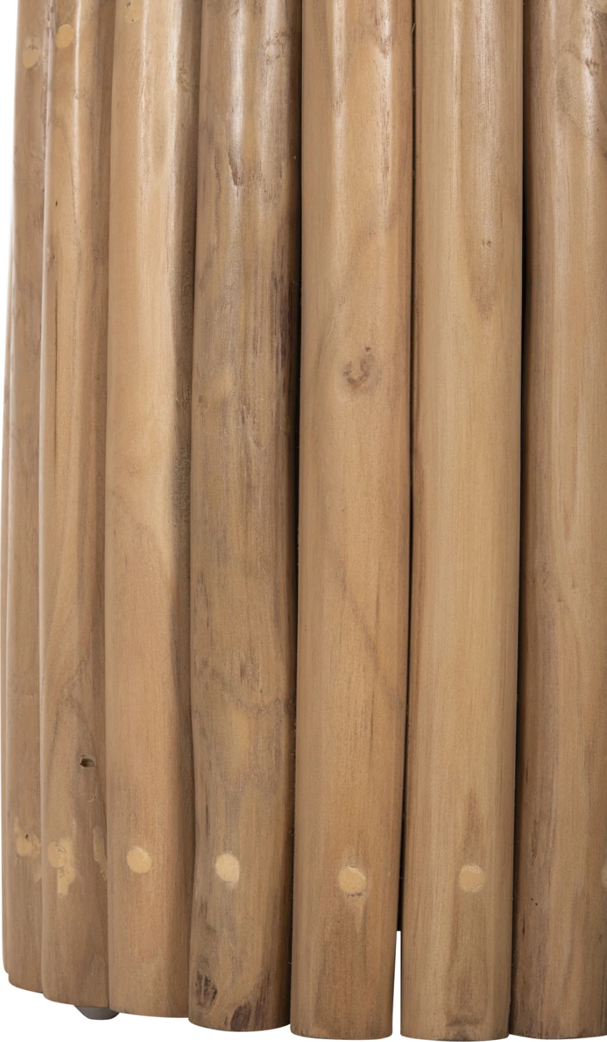 Tavolinë anësore e rrumbullakët COOTER FH9866, degë tik, ngjyrë natyrale, Φ29.5x40.5H cm