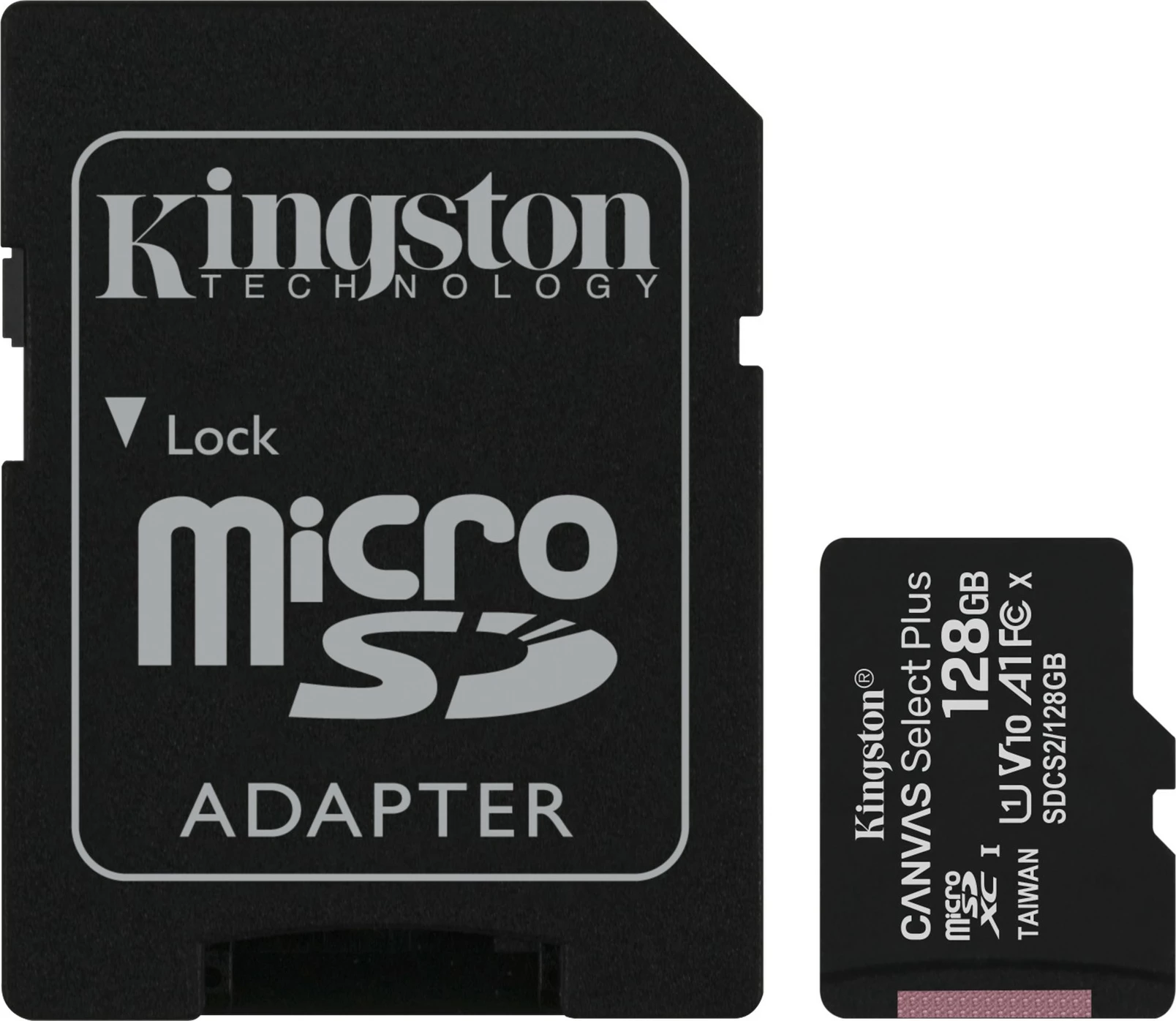 Kartelë memorie Kingston Technology 128GB microSDXC Canvas Select Plus, 100R A1 C10, e zezë
