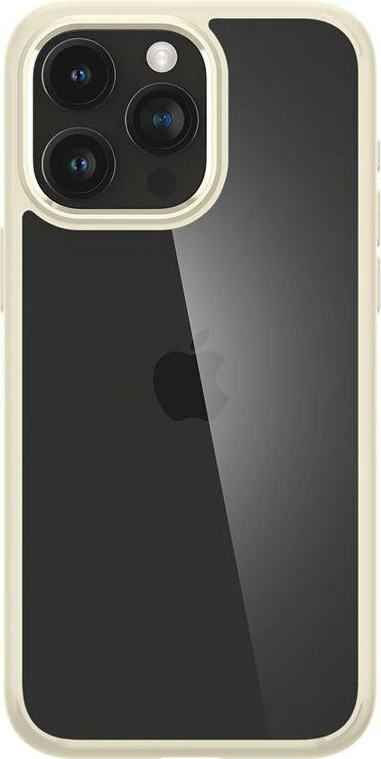 Mbështjellës Spigen Crystal Hybrid për iPhone 15 Pro Max, Transparent/Bezhë