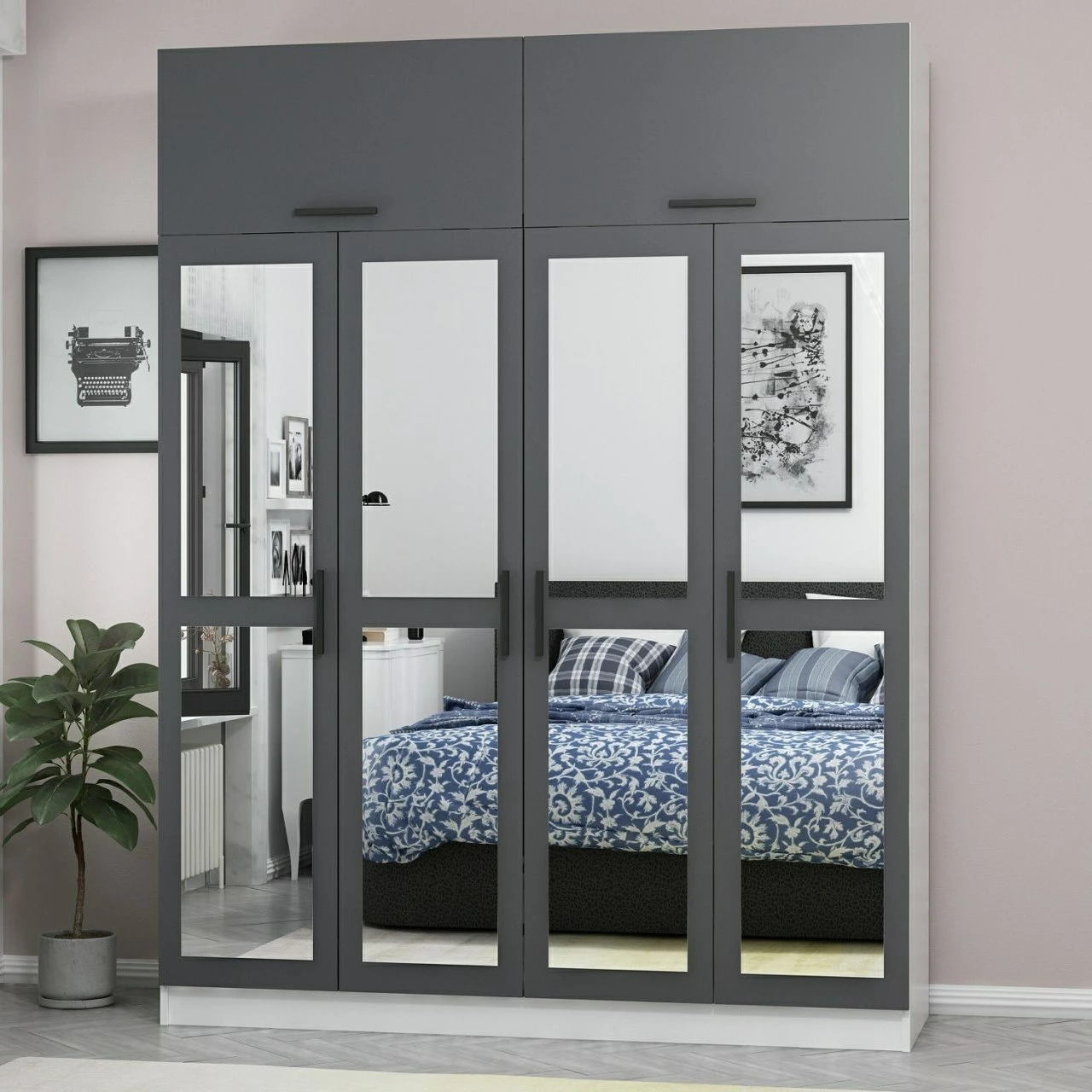 Dollap Skye Decor, ngjyrë antracit, 5157