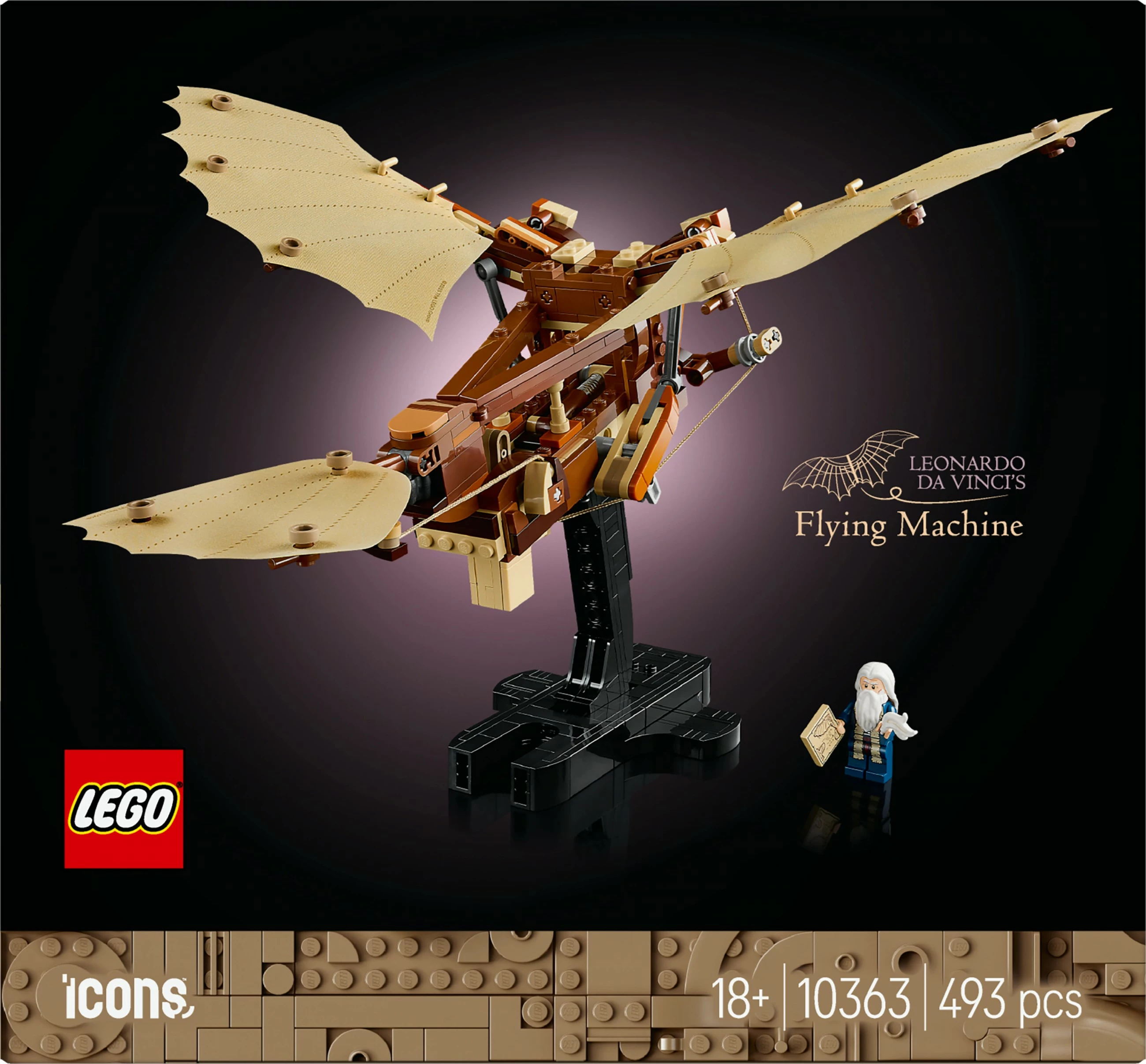 Set ndërtimi LEGO Leonardo da Vinci's Flying Machine, 493 pjesë, shumëngjyrësh