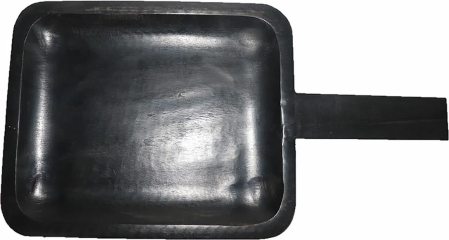 Tabaka dekorative Scandi, dru, e zezë, 48x25x4 cm