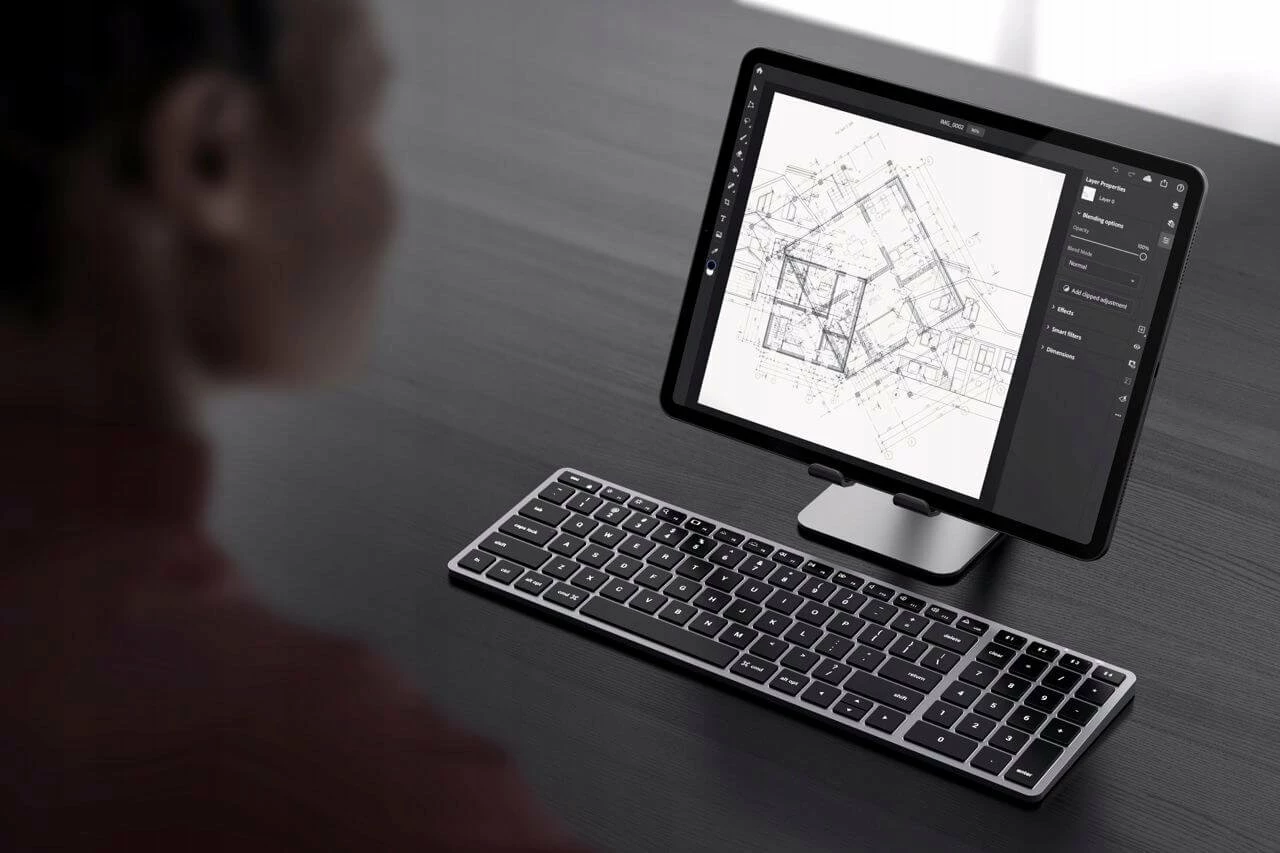 Tastierë Bluetooth Satechi Slim X2 STH119, me ndriçim, numpad, layout US, karikim USB-C, e zezë