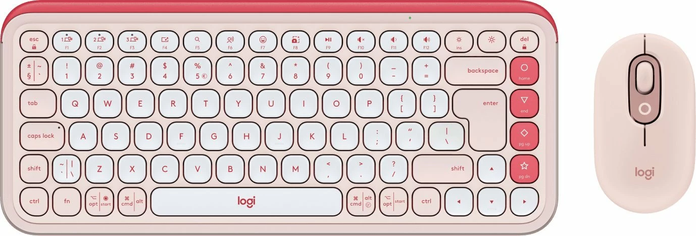 Set tastierë + maus Bluetooth Logitech POP Icon Combo 920-013142, rozë
