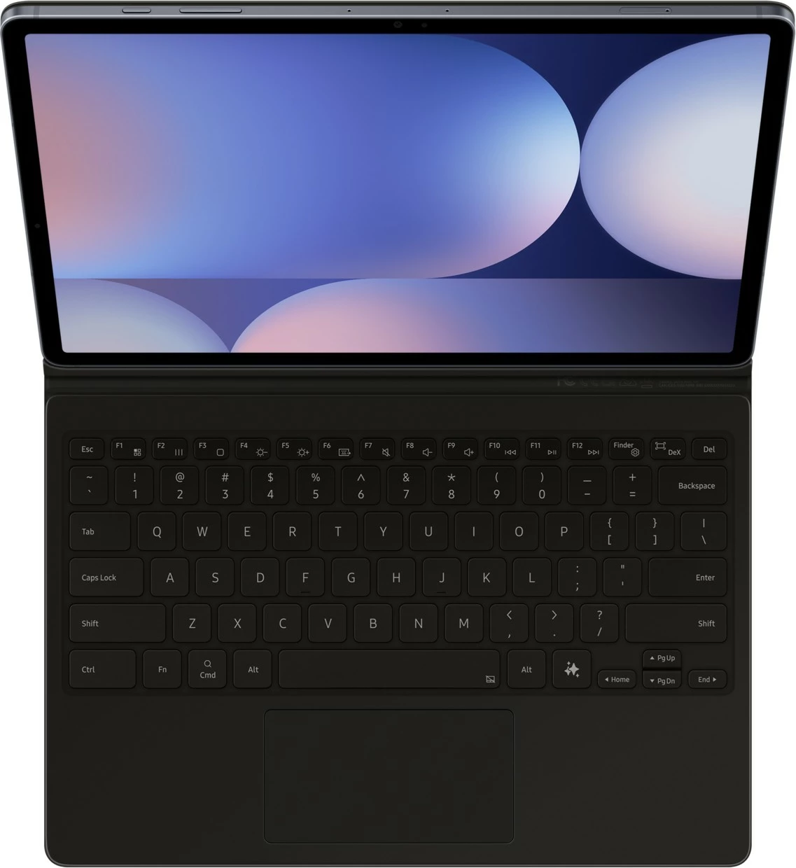 Tastierë Samsung EF-DX825, QWERTZ, Gjermanisht, Touchpad, Galaxy Tab S10+ / S9+ / S9 FE+, E zezë
