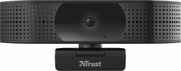 Kamerë web Trust Teza 4K UHD 24280, USB, mikrofon stereo, e zezë, set me tripod + kapak lente + adapter USB-A në USB-C