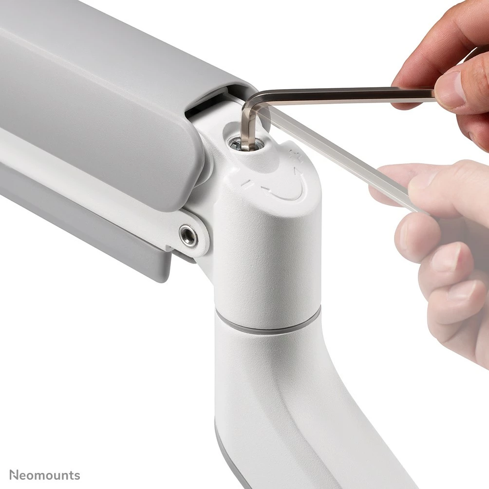 Krah monitori Neomounts DS70-450WH1, gas spring, Topfix, 17-42 inç, 15 kg, i bardhë