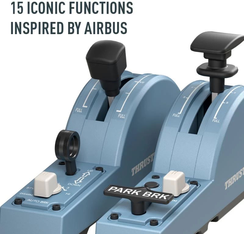 Modul shtesë throttle Thrustmaster TCA Quadrant Add-On Airbus Edition, 2 copë, blu
